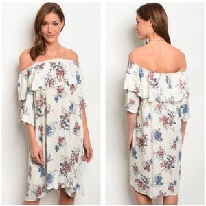 Off the shoulder floral dress